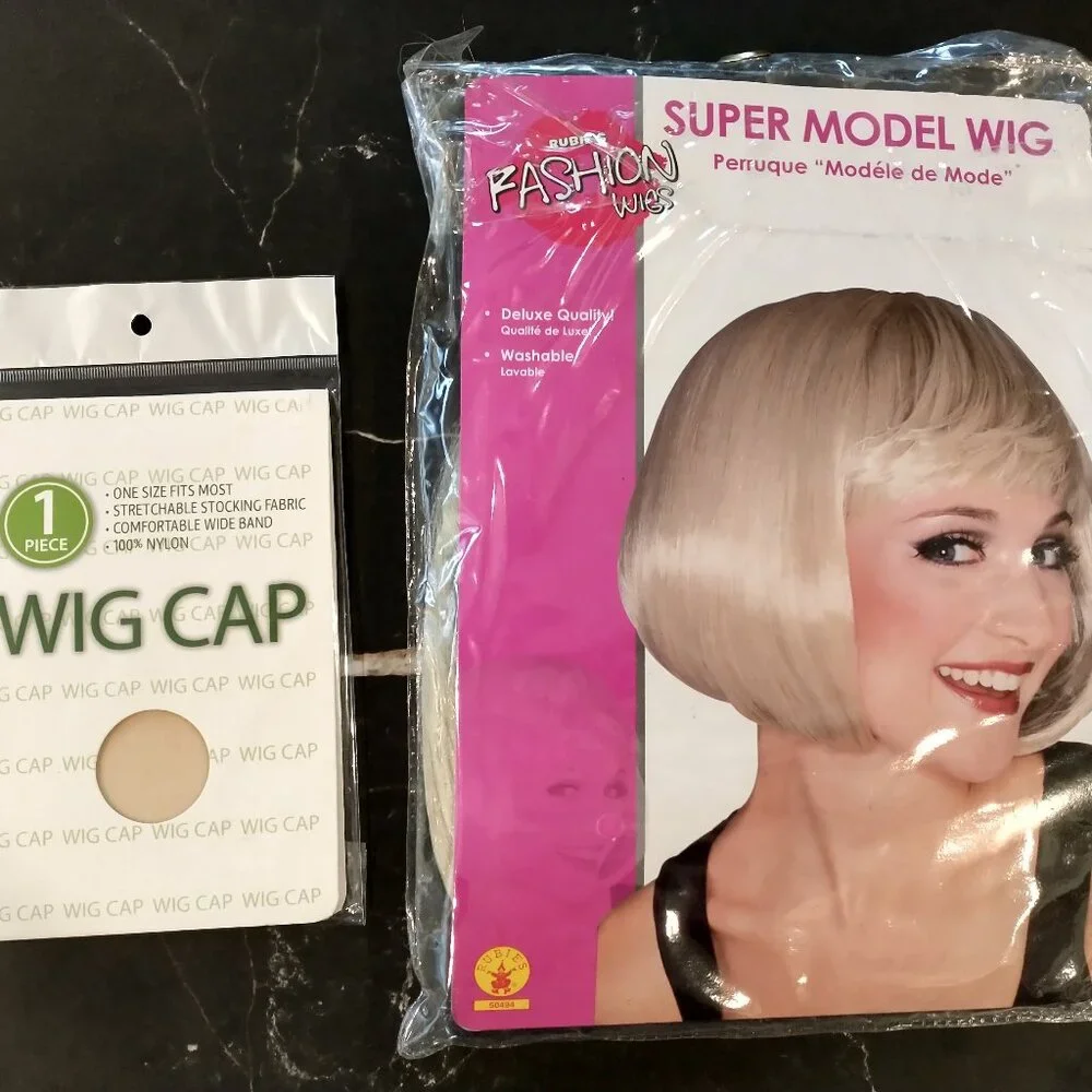 NWT Blonde Wig & Wig Cap